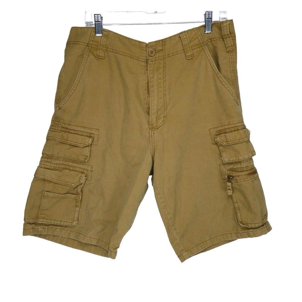 Y2K OP Ocean Pacific Men's Cargo Shorts size 34 Khaki Gorpcore Utility Tactical‎